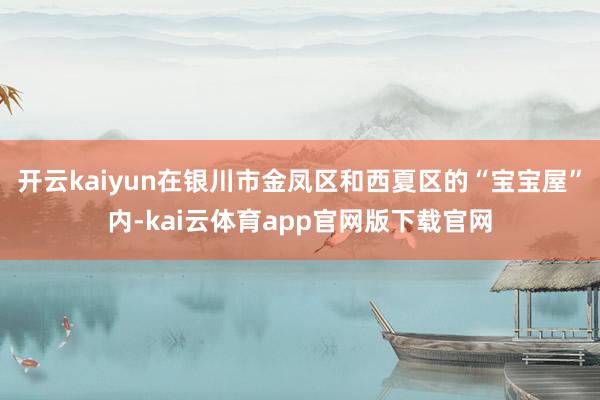 开云kaiyun在银川市金凤区和西夏区的“宝宝屋”内-kai云体育app官网版下载官网