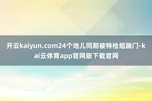 开云kaiyun.com24个地儿同期被特检组踹门-kai云体育app官网版下载官网